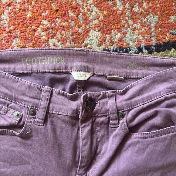 J. Crew thootpick purple skinny jeans size 26 - Picture 8 of 8